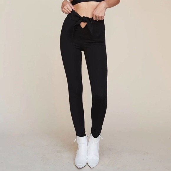 LPA Pants - LPA Revolve XL 572 Stretch Tie Waist Leggings Black Pants X-Large